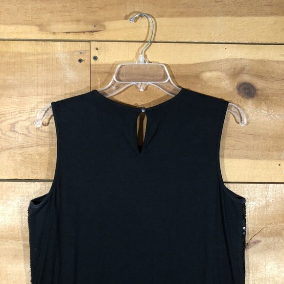 Vince Camuto Sleeveless Sequenced Tank Top Shirt Womens Size Small Open Back - Picture 8 of 10